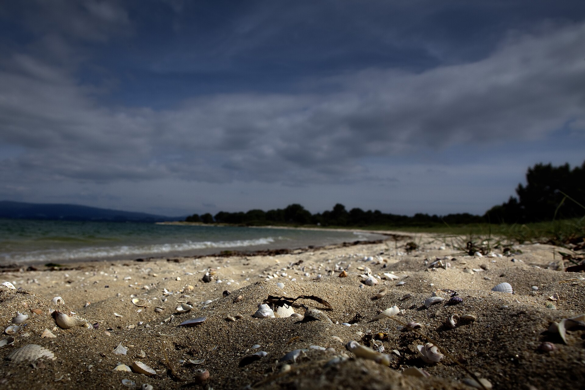 Playa de la Illa de Arousa, parada habitual para el baño en nuestras salidas