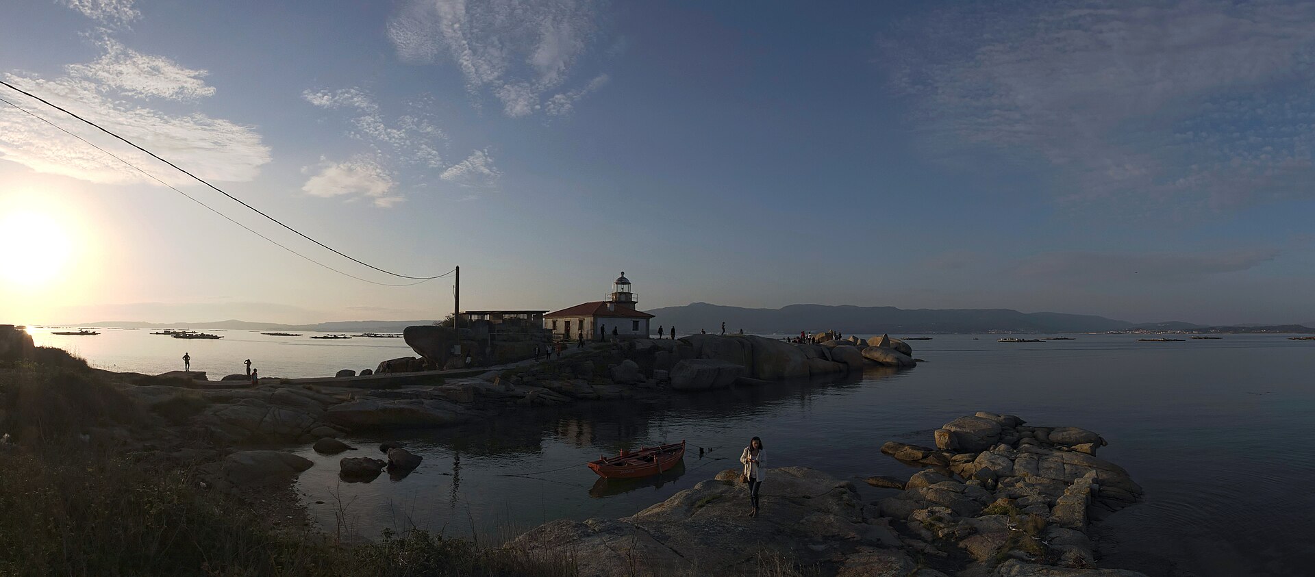 Faro de Punta Cabalo, en la Illa de Arousa, una de las paradas clásicas de nuestras salidas